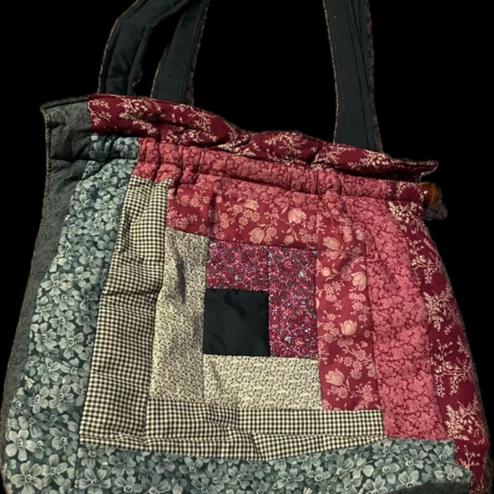 Quilt Patchwork Tote Bag - Multicolor - image 2